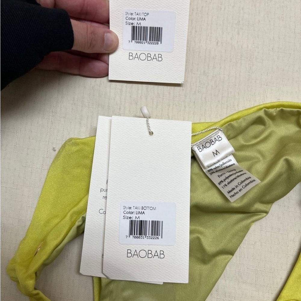 NWT Baobab M Lima Taki top & bottom bikini - Picture 6 of 16